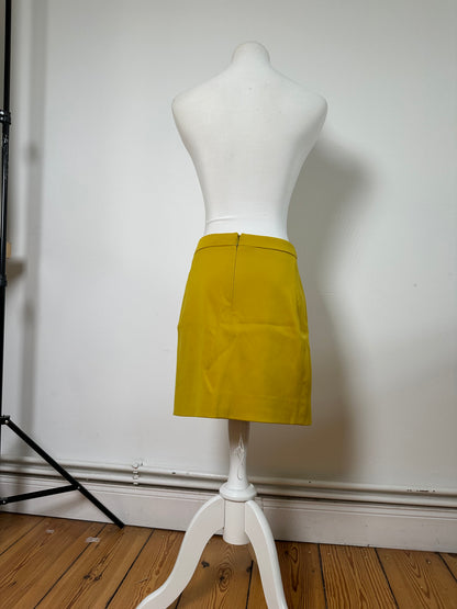 Vintage Balenciaga Cotton Blend Skirt Mustard Yellow S