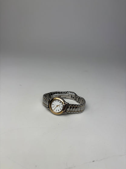 Vintage Burberry Stainless Steel Bracelet Watch Silver Gold