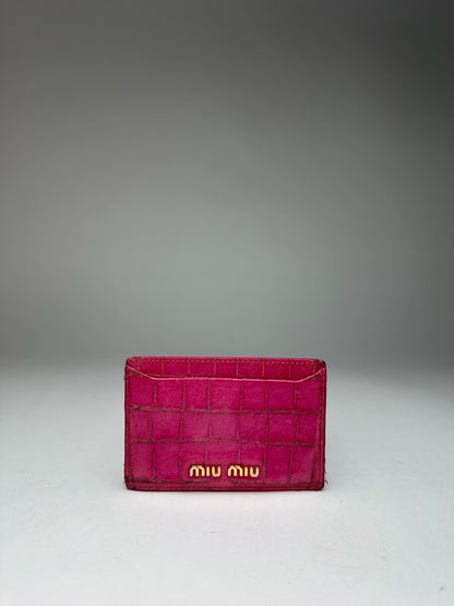 Vintage Miu Miu Card Holder Pink