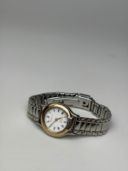 Vintage Burberry Stainless Steel Bracelet Watch Silver Gold