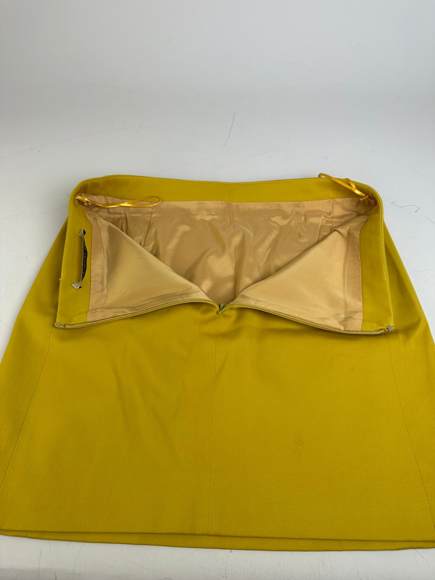 Vintage Balenciaga Cotton Blend Skirt Mustard Yellow S