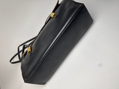 Vintage Loewe Madrid Leather Handbag Brown Black