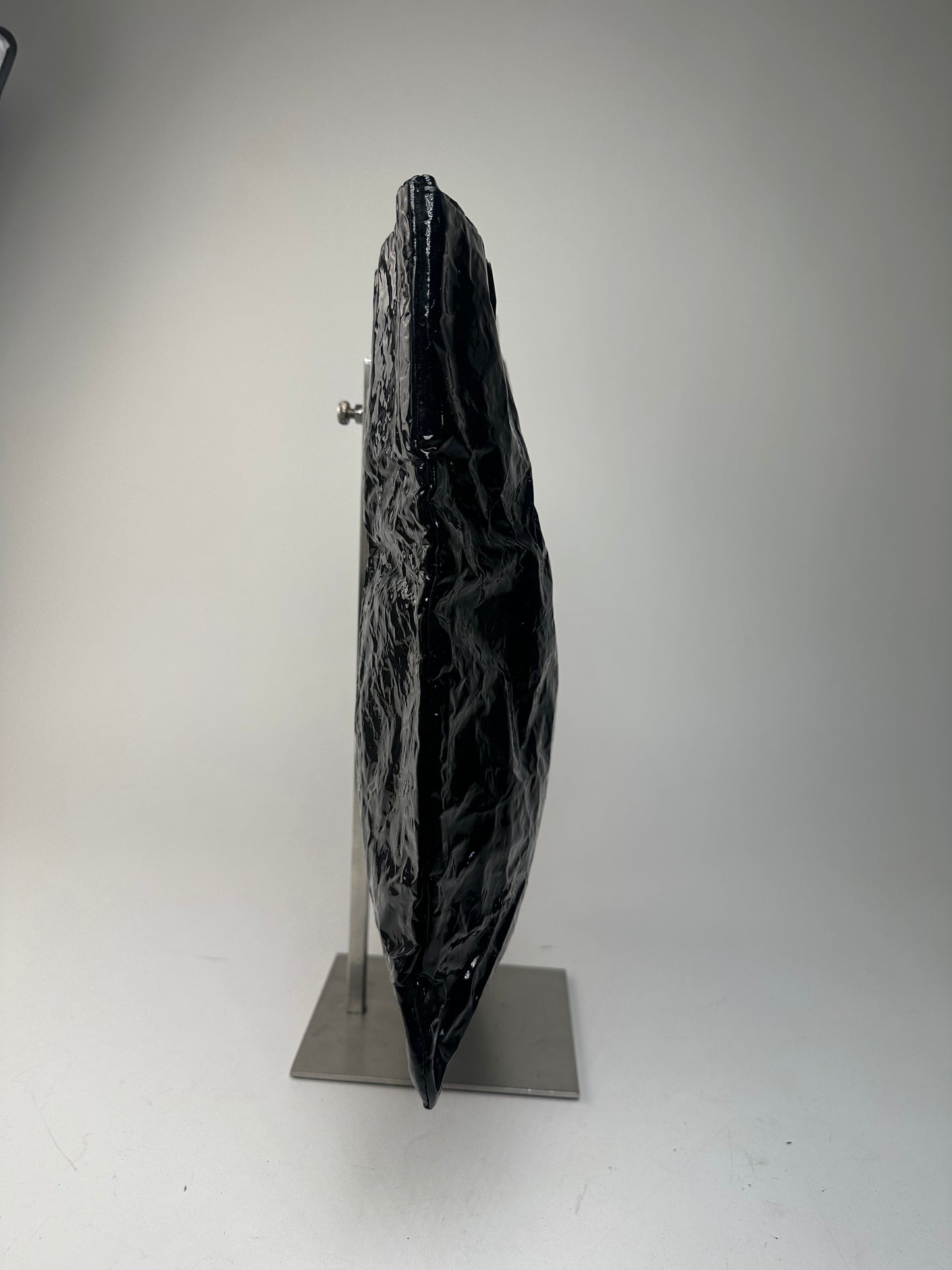 Vintage Issey Miyake Patent Leather Tote Bag Black