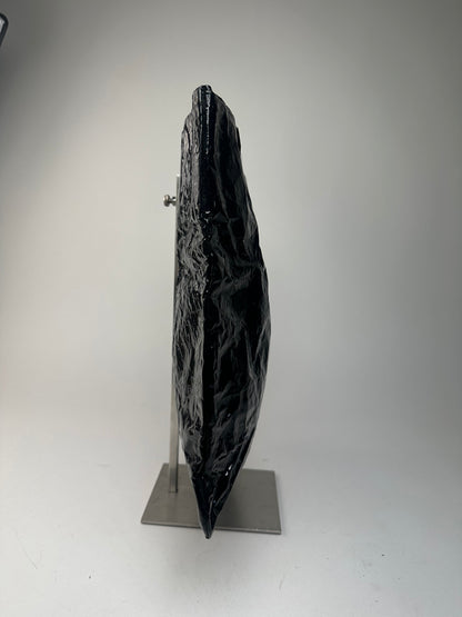 Vintage Issey Miyake Patent Leather Tote Bag Black