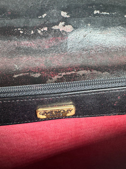 Sac vintage Givenchy en cuir verni 4G noir