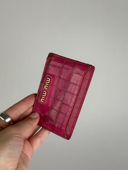 Vintage Miu Miu Card Holder Pink
