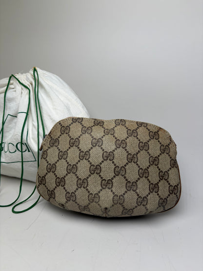 Vintage Gucci GG Supreme Cosmetic Bag Beige Brown