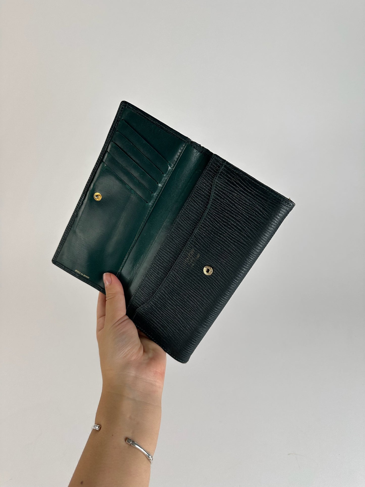 Vintage Givenchy Leather wallet Green