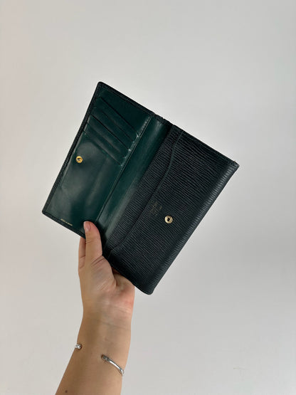 Vintage Givenchy Leather wallet Green