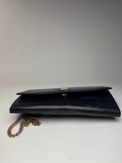 Sac vintage Givenchy en cuir verni 4G noir