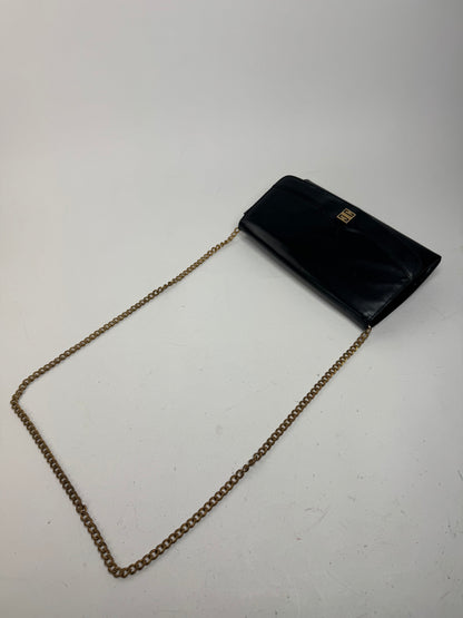 Sac vintage Givenchy en cuir verni 4G noir