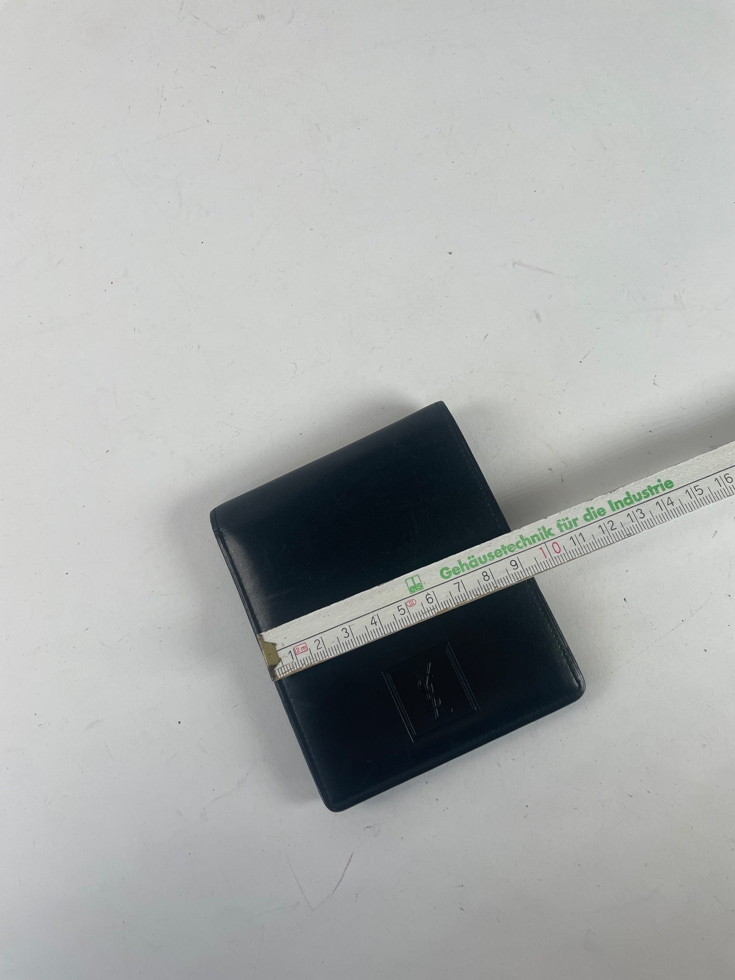 Vintage Yves Saint Laurent Leather Card Holder Wallet Black