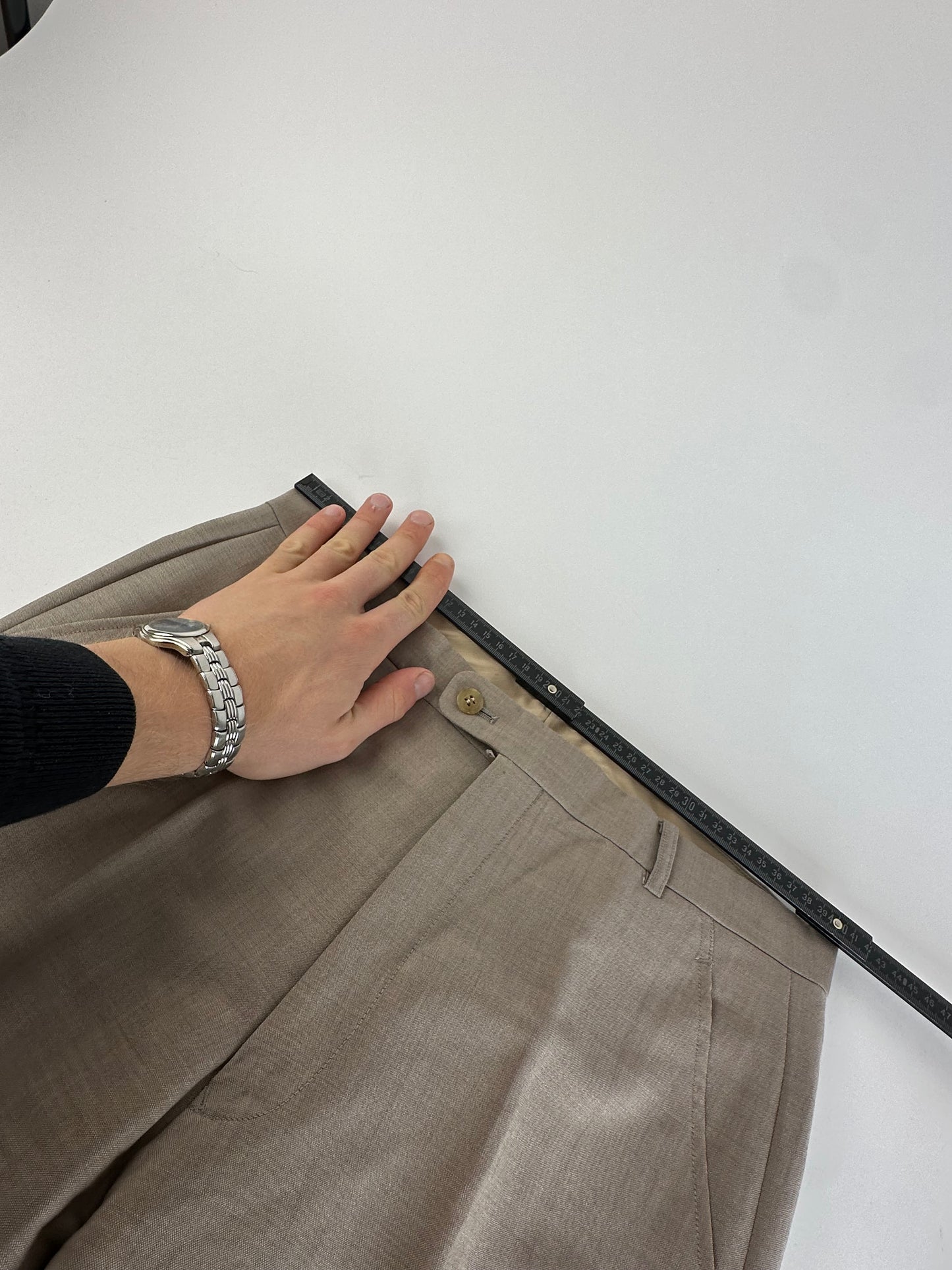 Vintage Dior Wool Pants Brown / Grey M