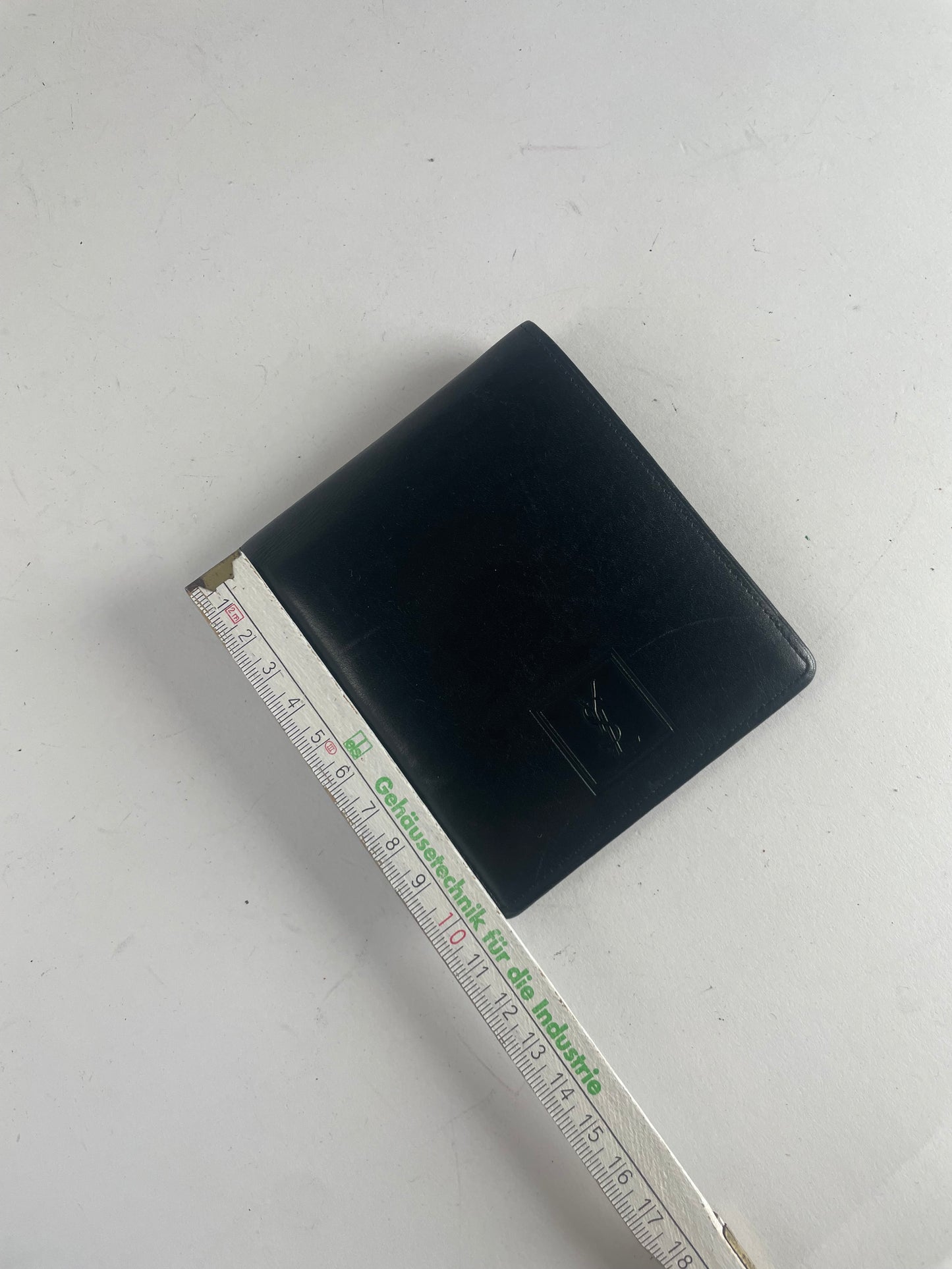 Vintage Yves Saint Laurent Leather Card Holder Wallet Black