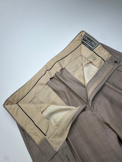 Vintage Dior Wool Pants Brown / Grey M