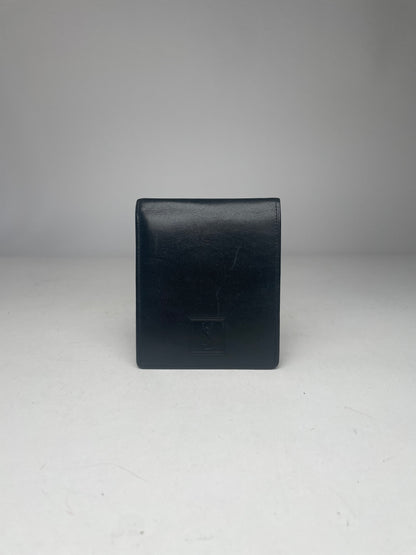 Vintage Yves Saint Laurent Leather Card Holder Wallet Black