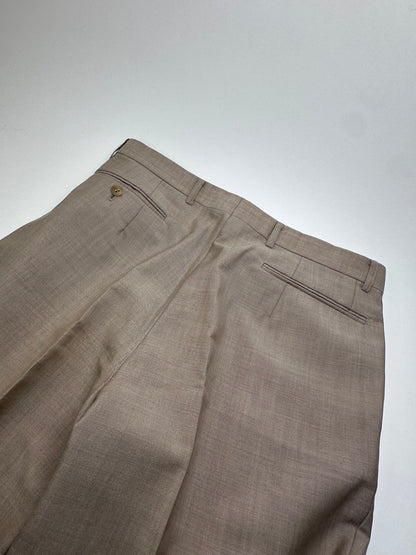 Vintage Dior Wool Pants Brown / Grey M