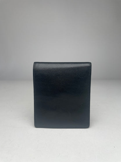 Vintage Yves Saint Laurent Leather Card Holder Wallet Black