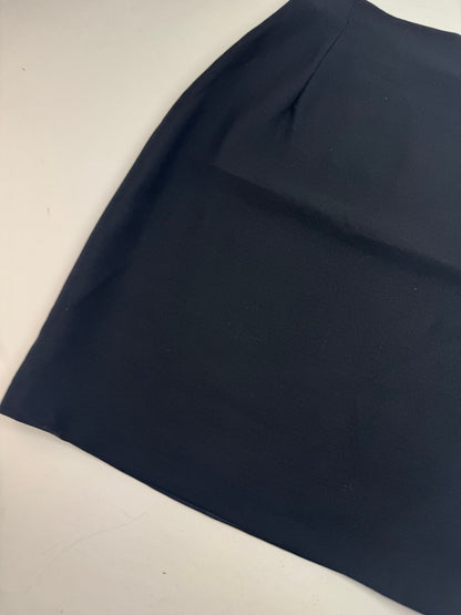 Vintage Gianni Versace Wool Skirt Navy 38/M