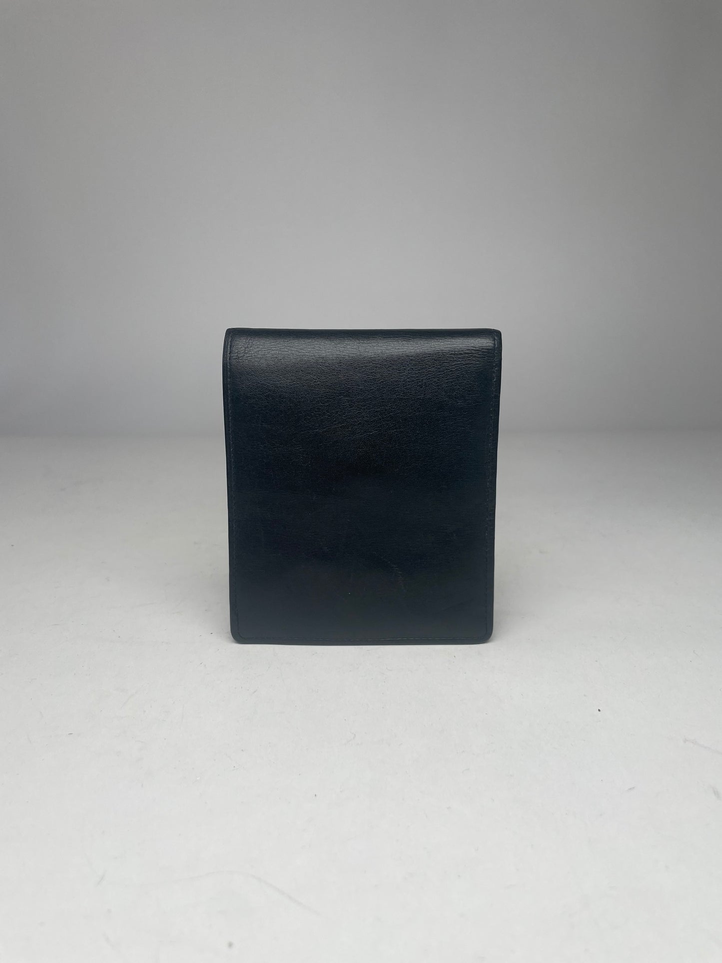 Vintage Yves Saint Laurent Leather Card Holder Wallet Black