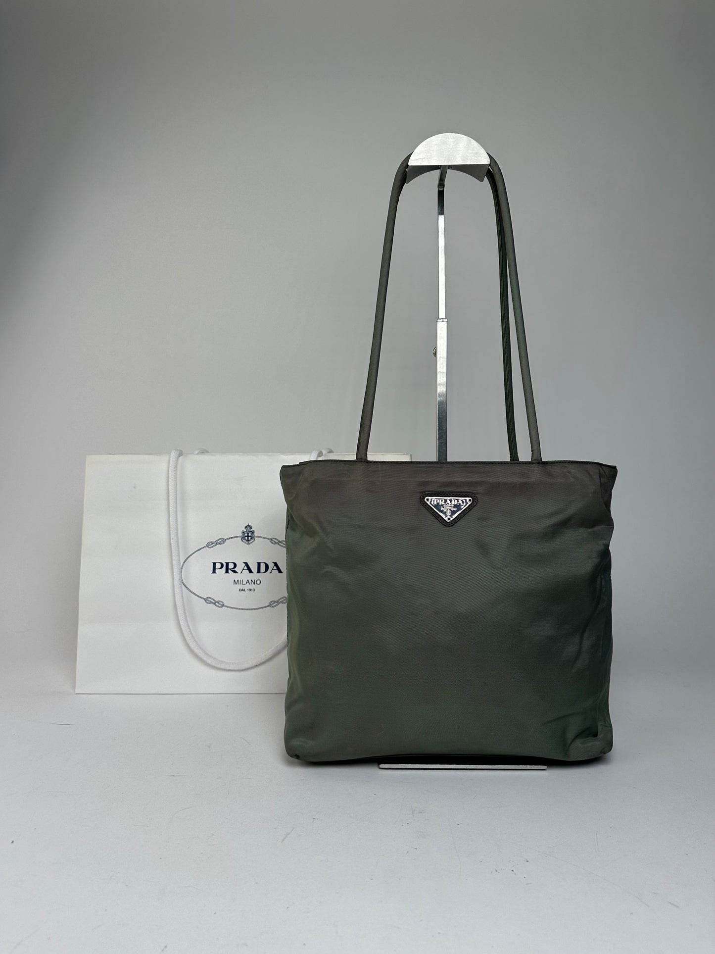 Vintage Prada Polyester Handbag Green