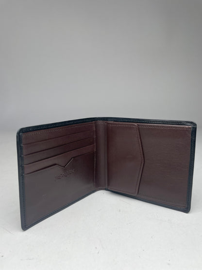 Vintage Yves Saint Laurent Leather Card Holder Wallet Black