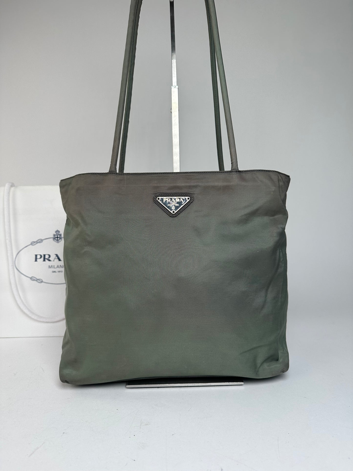 Vintage Prada Polyester Handbag Green