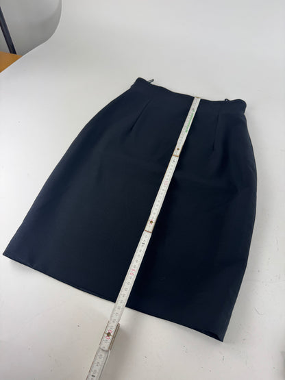 Vintage Gianni Versace Wool Skirt Navy 38/M