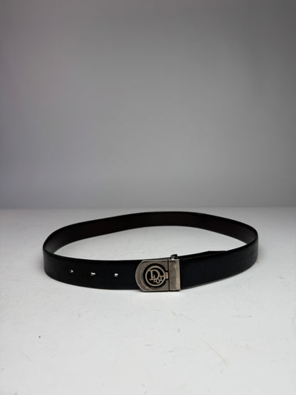 Vintage Dior Leather Belt black