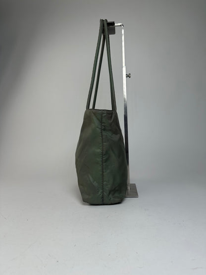 Vintage Prada Polyester Handbag Green