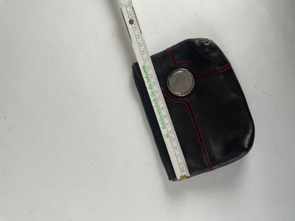 Vintage Celine Paris Leather Clutch Black Red