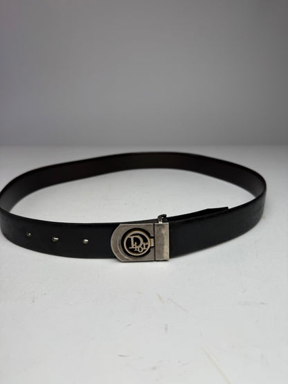 Vintage Dior Leather Belt black