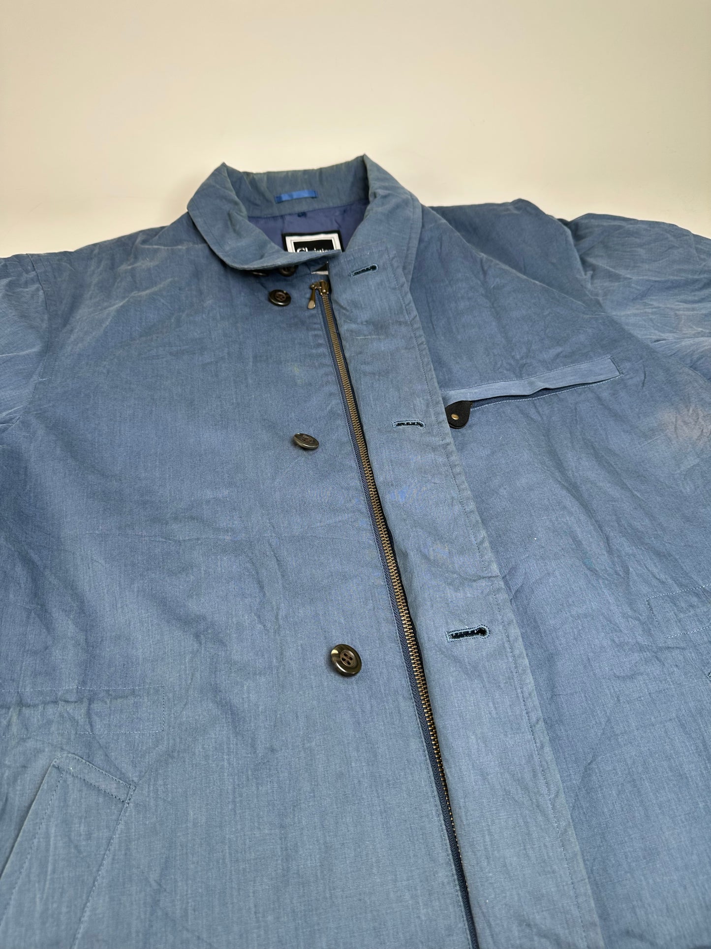 Vintage Dior Men's Cotton Coat Navy Blue L