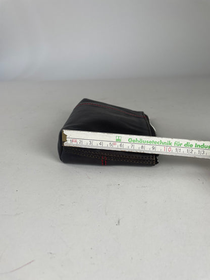 Vintage Celine Paris Leather Clutch Black Red