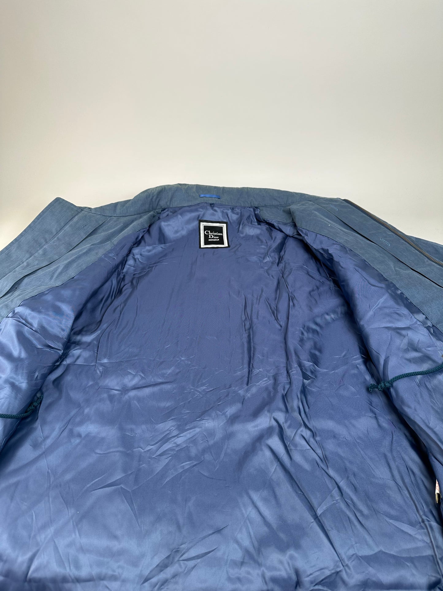 Vintage Dior Men's Cotton Coat Navy Blue L