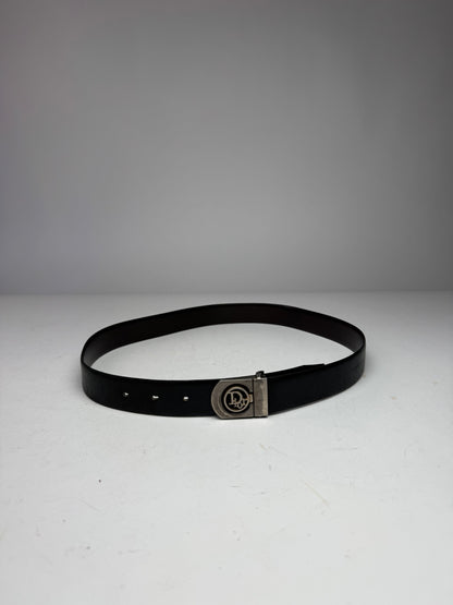 Vintage Dior Leather Belt black