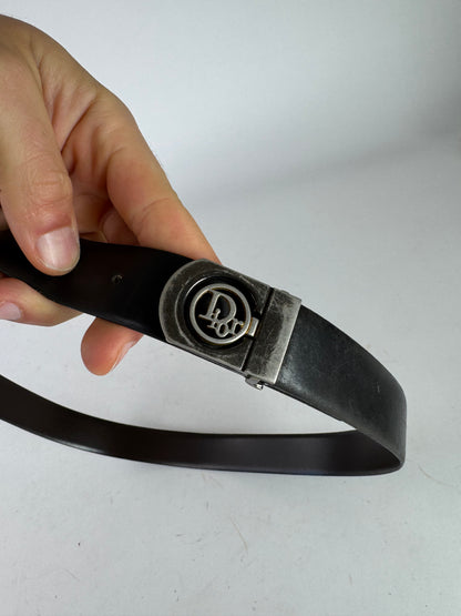 Vintage Dior Leather Belt black