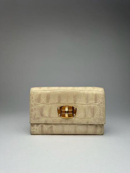 Vintage Miu Miu Leather Wallet White