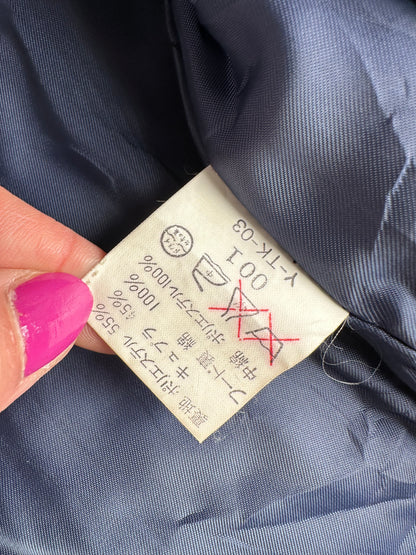 Vintage Dior Men's Cotton Coat Navy Blue L