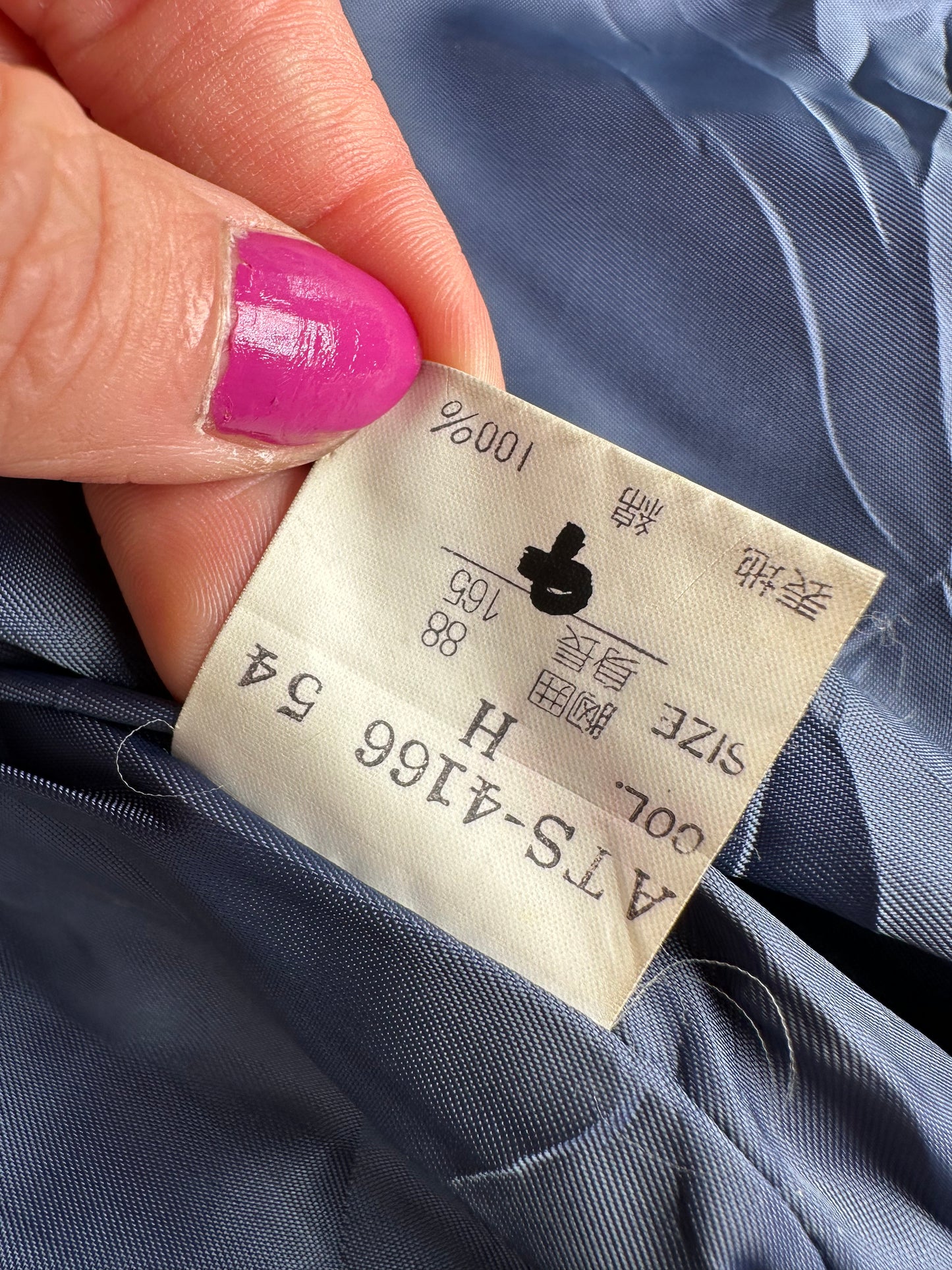 Vintage Dior Men's Cotton Coat Navy Blue L