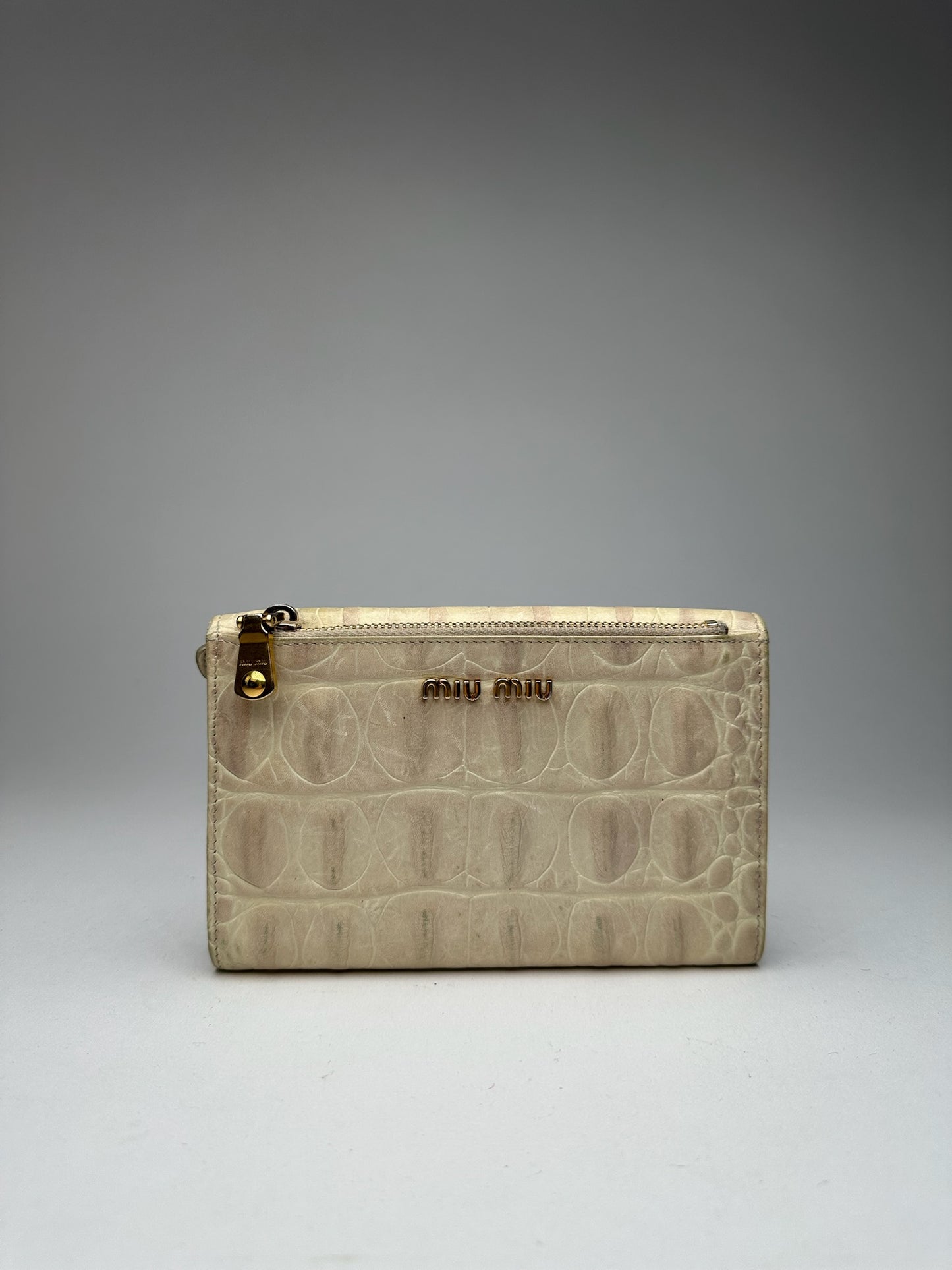Vintage Miu Miu Leather Wallet White