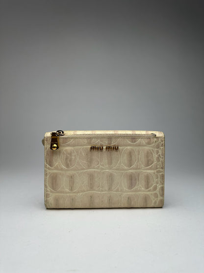 Vintage Miu Miu Leather Wallet White
