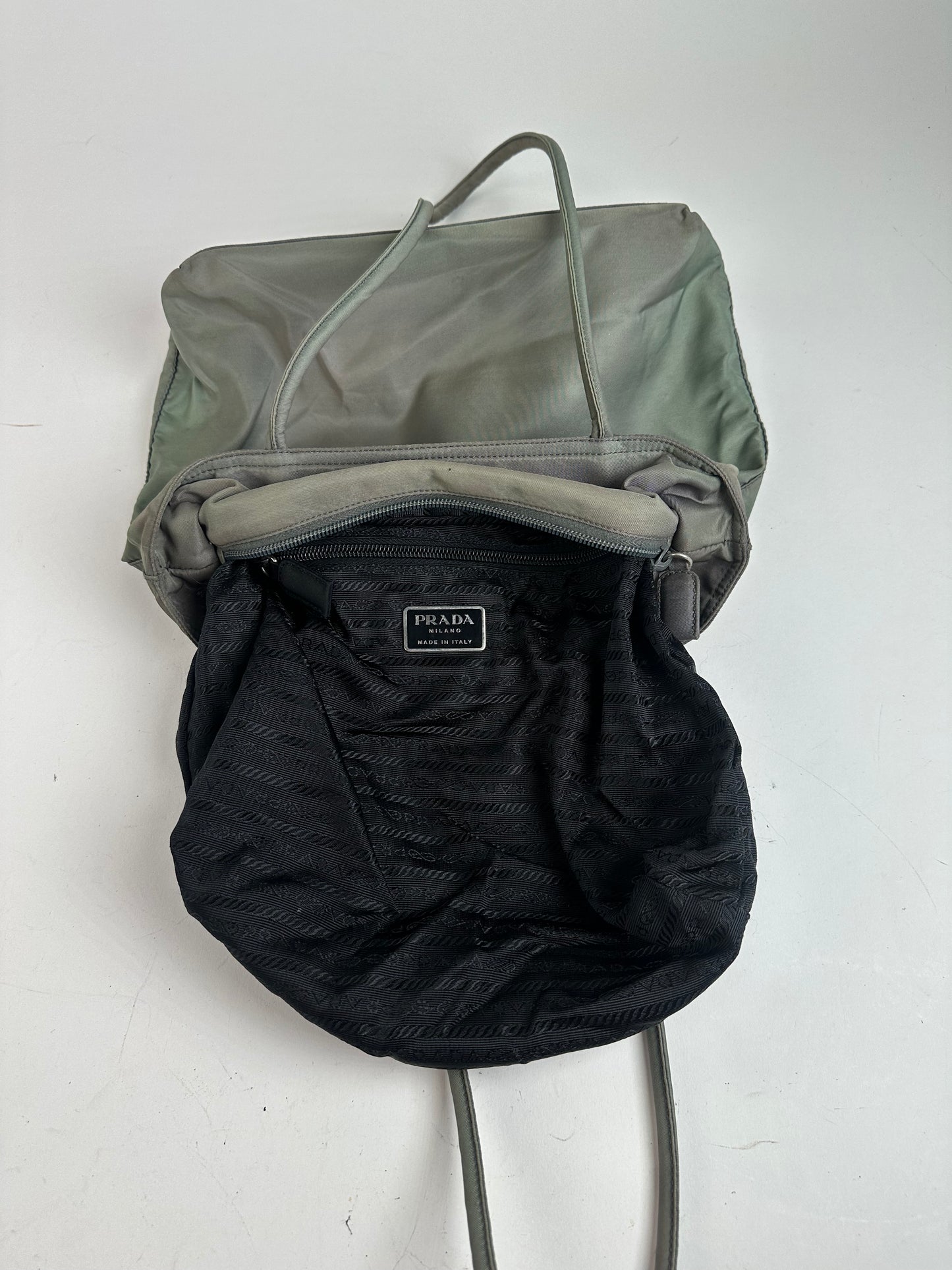 Vintage Prada Polyester Handbag Green