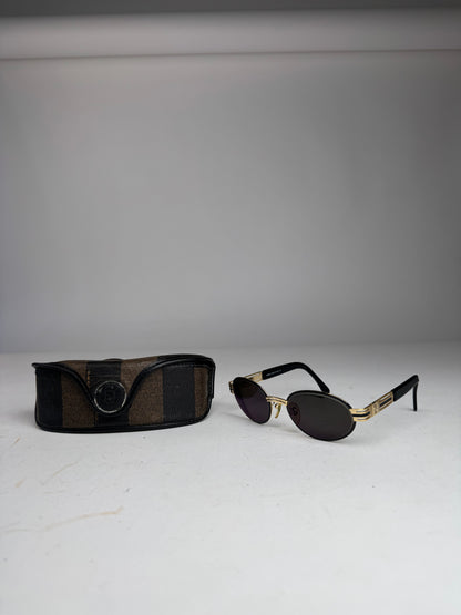 Vintage Fendi Sunglasses Black golden