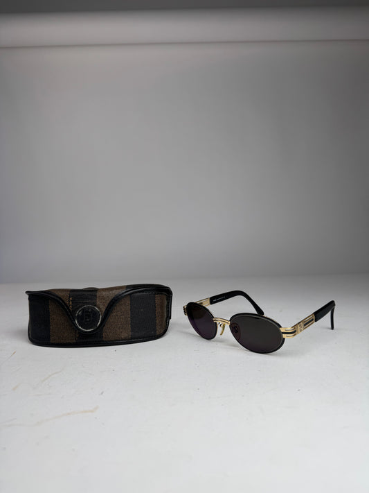 Vintage Fendi Sunglasses Black golden