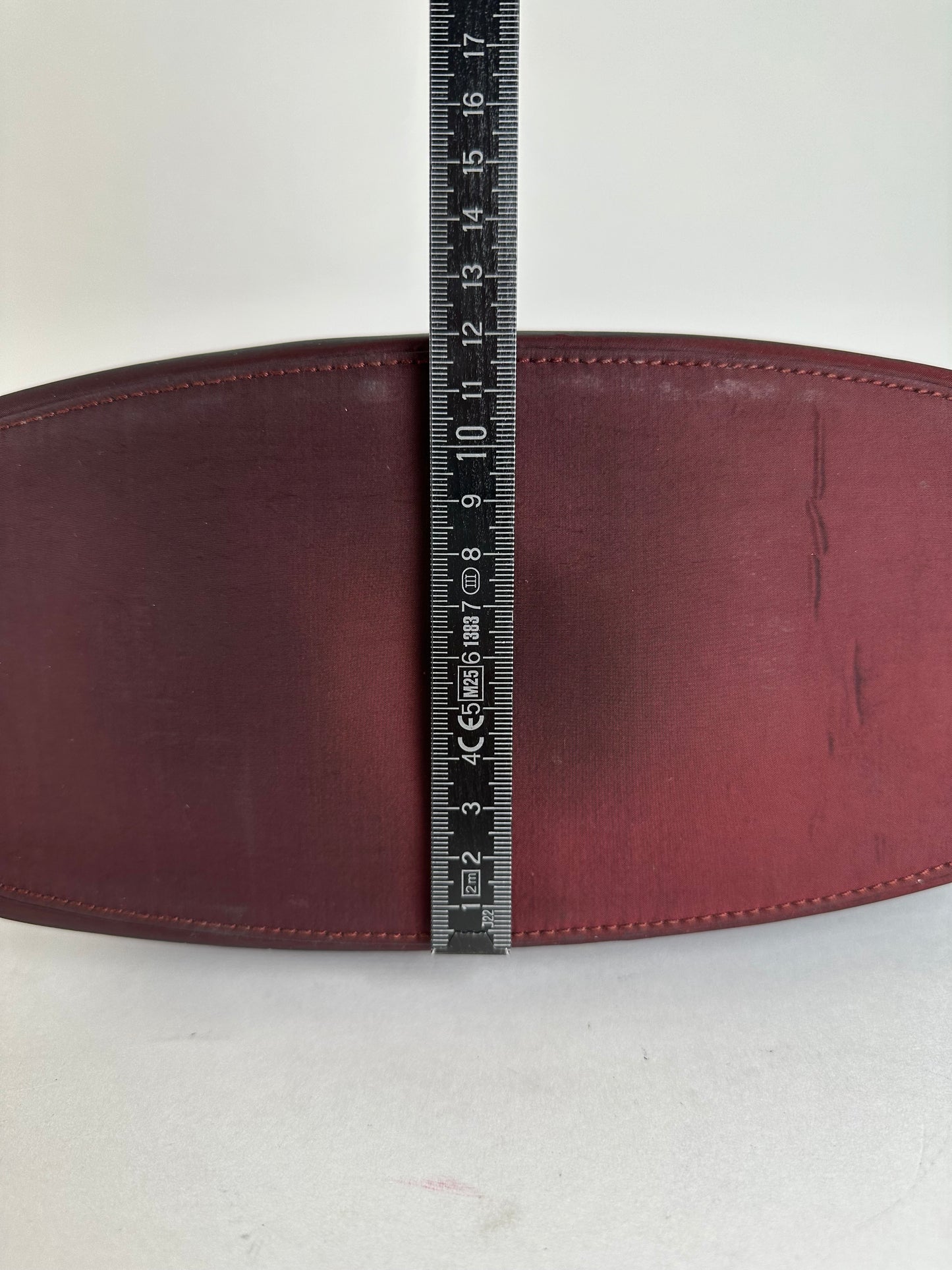 Vintage Gucci Satin Cut-Out Handle Tote Bag Burgundy