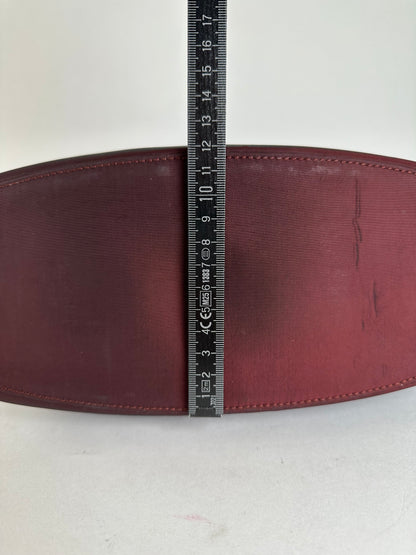 Vintage Gucci Satin Cut-Out Handle Tote Bag Burgundy