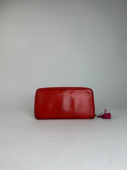 Vintage Loewe Madrid Zippy Wallet Red