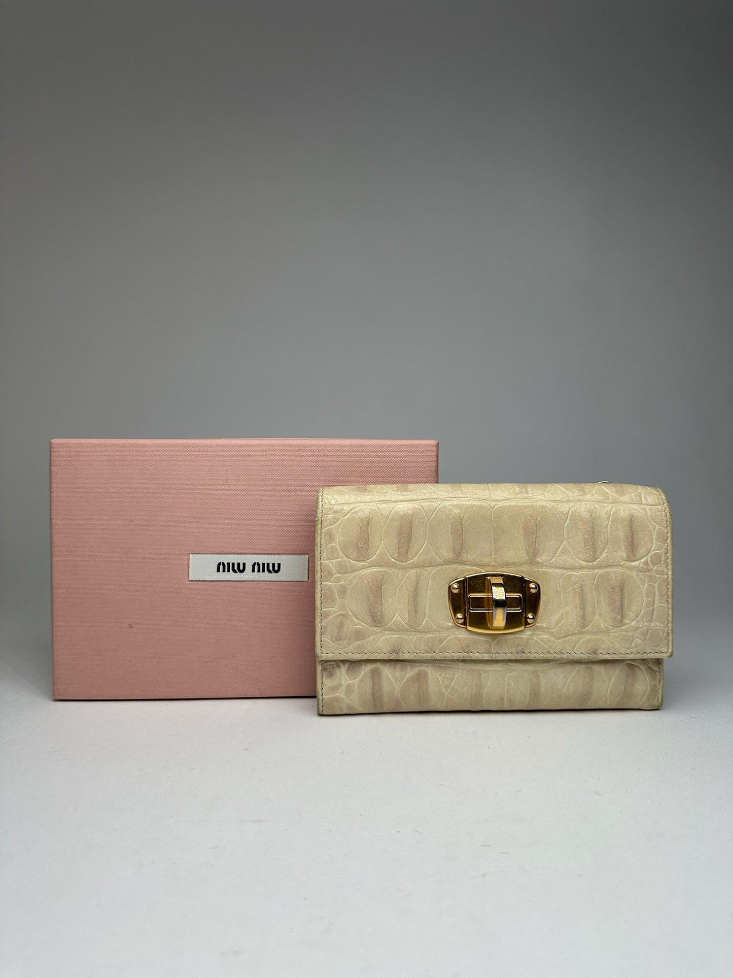 Vintage Miu Miu Leather Wallet White