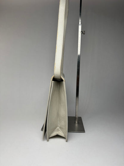Sac vintage en cuir blanc Yves Saint Laurent